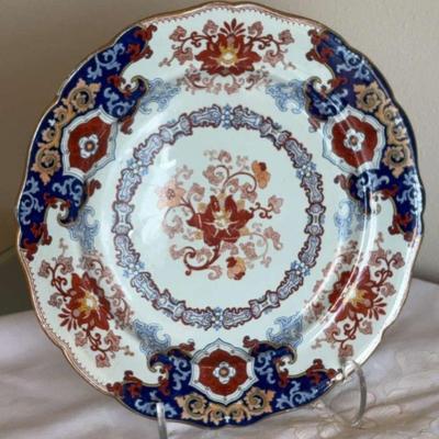 Antique ironstone imari style plate