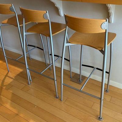 3 altek maple plywood barstools
