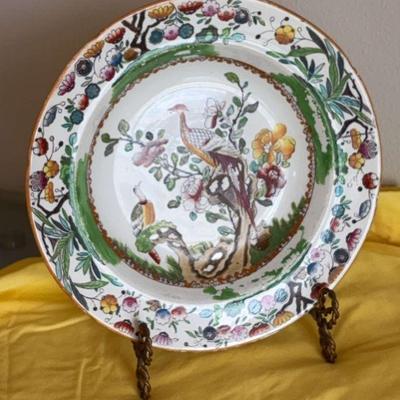 Antique mason s ironstone "bird of paradise"