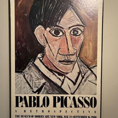 1980 moma picasso retrospective art poster