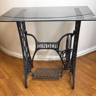 Singer Iron Base w/ Glass Top