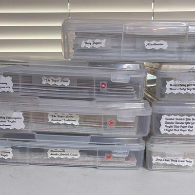 Crafting Paper and Storage Boxes