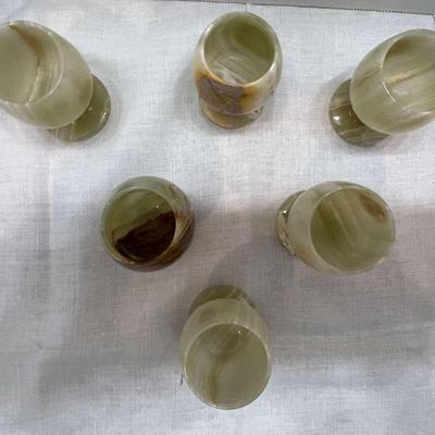 6 Onyx/Stone Egg Cups