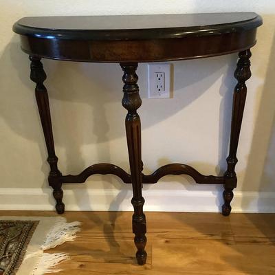 Vintage Half Moon Console Table