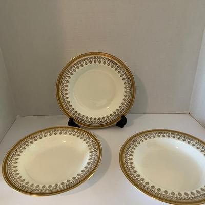 Pending
Set of 3 Cauldon Bowls with Gilt and Brown Border C1900 
