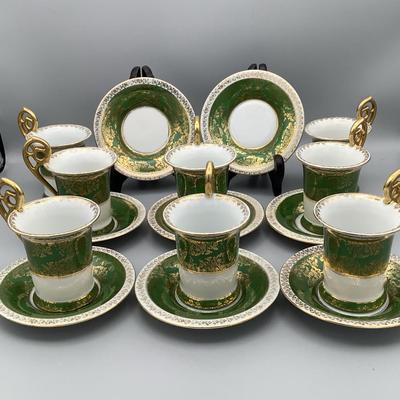 Higgins And Seiter Demitasse Cups And Saucers - Set Of 8