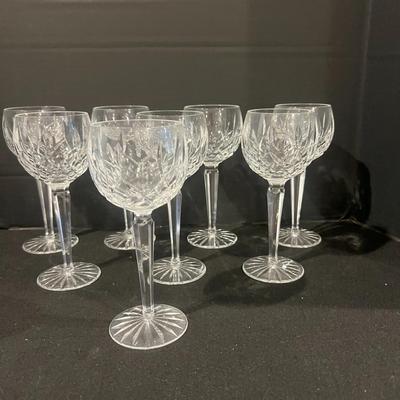 Set Of 8 Waterford Glasses Lismore 7 1/2"H