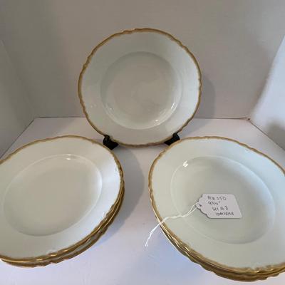 8 Soup Bowls Bavaria Gold Rimmed