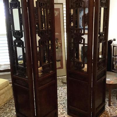 Pair Of Antique Two Panel Room Dividers