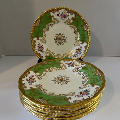 Vintage Coalport Porcelain Plate with Gold Gilding and Floral Design