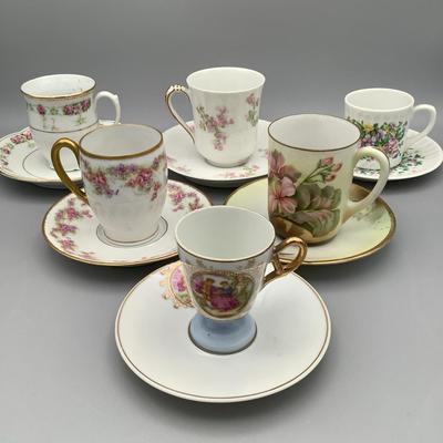Six Demitasse Cups And Saucers