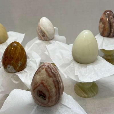 6 decorative Onyx/Marble Eggs Lot 3
