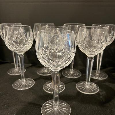 Set Of 8 Waterford Glasses Lismore  7 1/2"H 