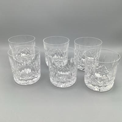 Six Crystal Rock Glasses