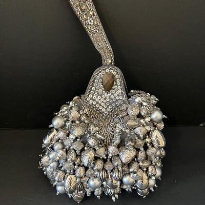 Carlisle Silver Purse in the style of Mary Francis "Mercury Rising"