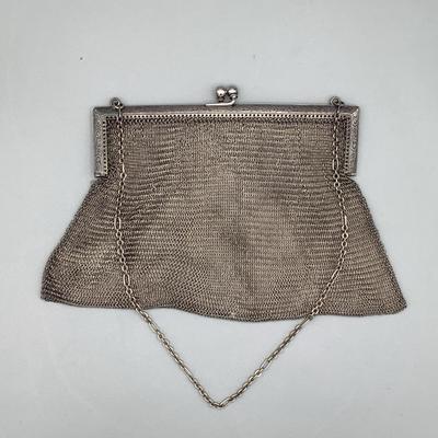 Vintage Art Deco Silver Mesh Handbag 