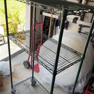 Rolling Green Metal Rack
