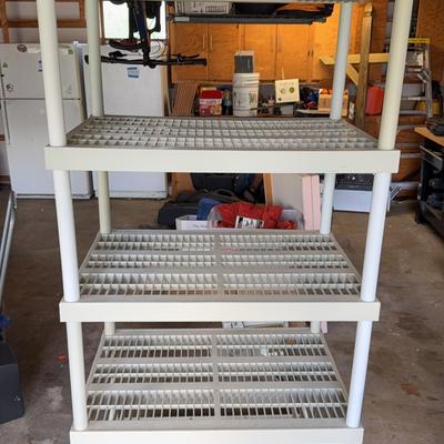 Plastic Shelving Unit On Wheels