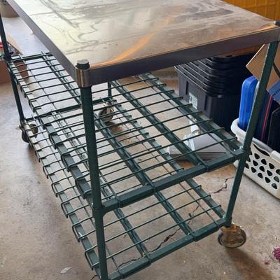 Large Metal Rolling Cart
