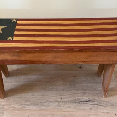 American Flag Bench
