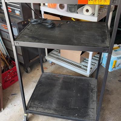 Metal Rolling Cart With Power