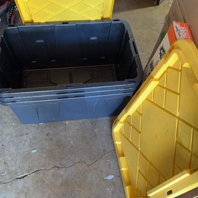 3 large Plastic Totes
