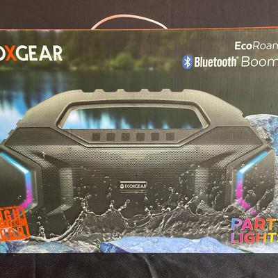 EcoXGear Bluetooth Boombox W/ Colored Party Lights, New In Box