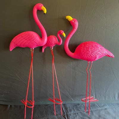 21 Neon Pink Lawn Flamingos Multiple Sizes