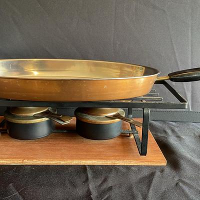 Vintage Copper Switzerland Flambé Set