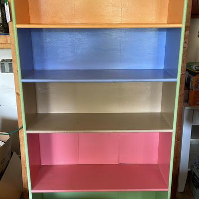 Large Colorful Children’s Bookcase Fixed Shelves 