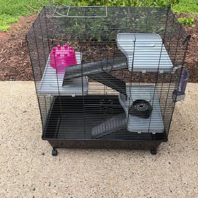 Pet Rat Enclosure w/ Running Wheel