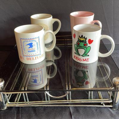 Coffee Pod Organizer & 4 Novelty Mugs