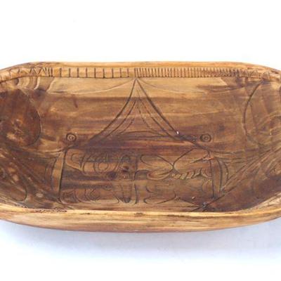 Lot 252 nwc handcrafted tribal wooden bowl