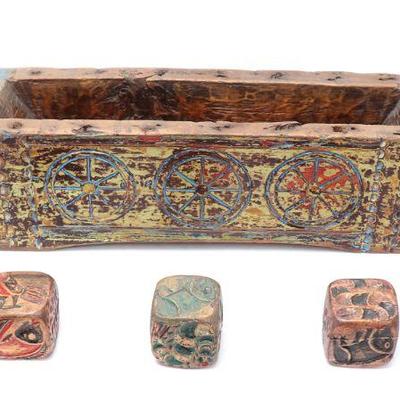 Sale Photo Thumbnail #342: Lot 346 early east asian dice rocking game