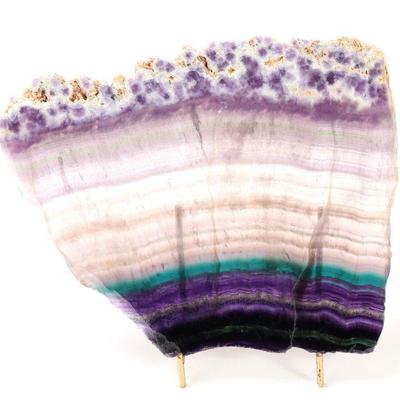 Lot 209 rainbow fluorite crystal vibrantly banded