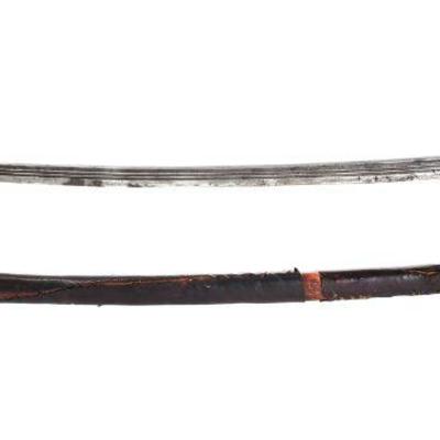 Lot 38 moroccan saif sword weuropean blade scabbard