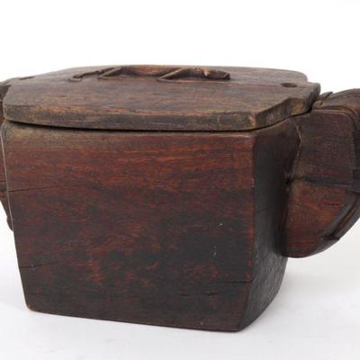 Lot 345 indonesian wood carved mortar wcover