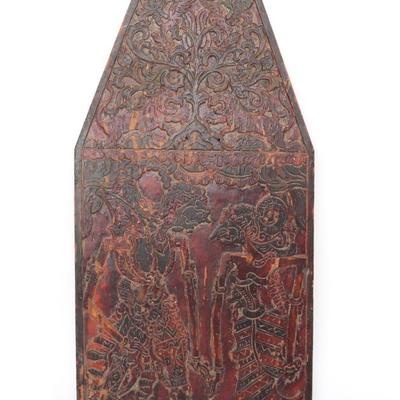 Lot 42 indonesian wood kris dagger storage panel