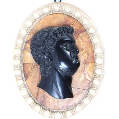 Lot 270 grand tour' marble plaque of young nero