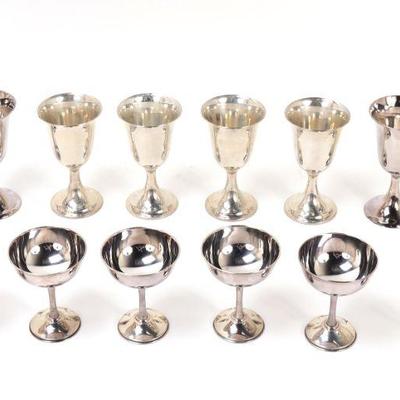 Lot 300 fine set of sterling six dessert cups digestifs cups