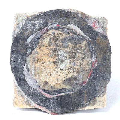 Lot 289 light and dark abstract organic mixed media by roger weik 2004