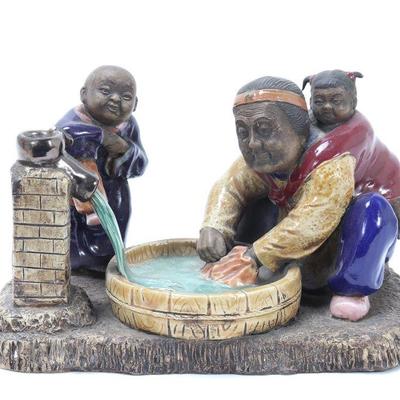 Sale Photo Thumbnail #366: Lot 370 chinese porcelain family grandmother & grandchildren