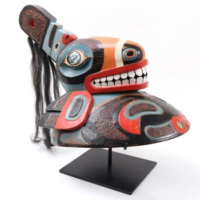 Lot 242 haida tribe chief's ceremonial hat