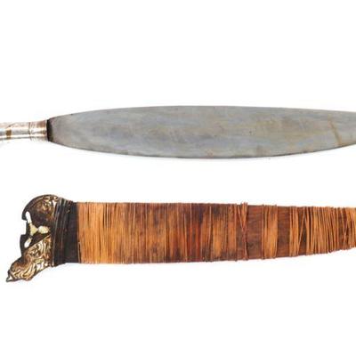 Lot 61 moro barong short sword scabbard