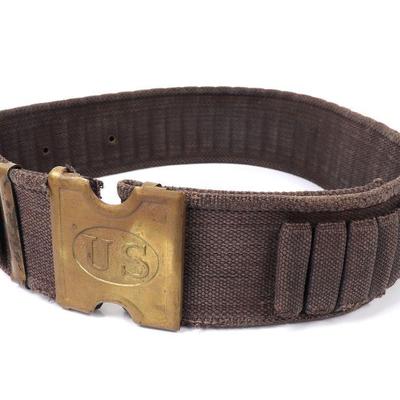 Lot 90 1881 us 4570 blue cartridge web belt buckle