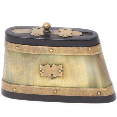 Lot 92 european horn snuff box circa 1900