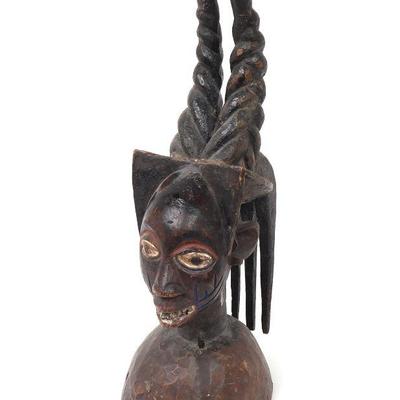 Lot 427 yoruba helmet crest head piece nigeria