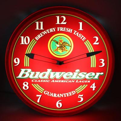 Sale Photo Thumbnail #284: Lot 287 vintage budweiser neon advertising clock
