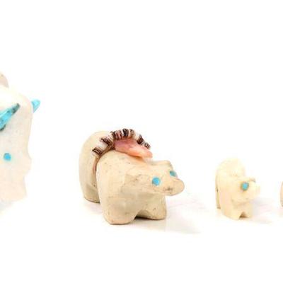 Lot 261 group of 4 native american fetish animals