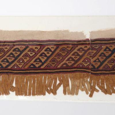 Lot 226 pre columbian textile fragment peru